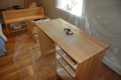 Take old desk and make it new.