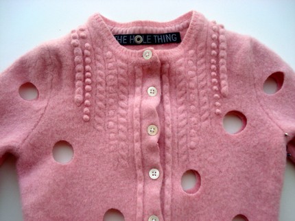 Swiss cheese sweater, by The Hole Thing