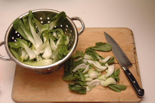 Baby bok choy, undone