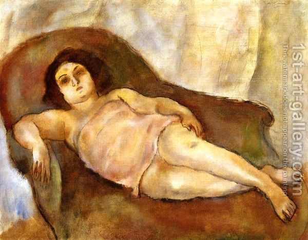 "Model in a Pink Slip," Jules Pascin