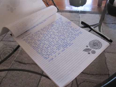 draft prose poem, "Self Portrait," for Day Six