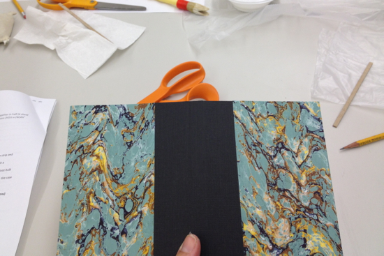 book case assembled, outside view