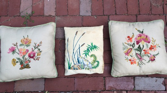 three pillows (before)